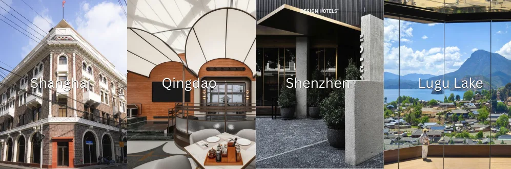 A selection of Design Hotels properties in China.