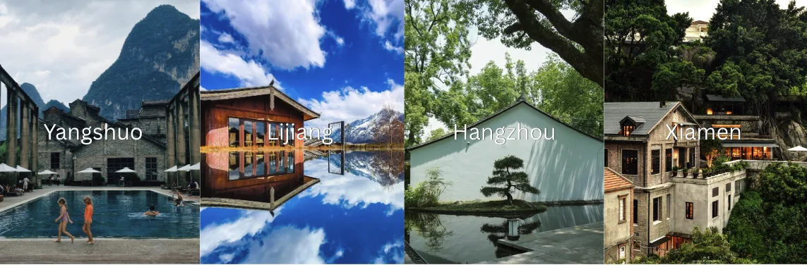 A selection of Design Hotels properties in China.